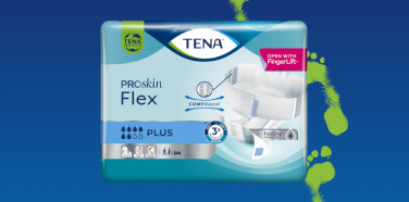 Uma embalagem de TENA ProSkin Flex 